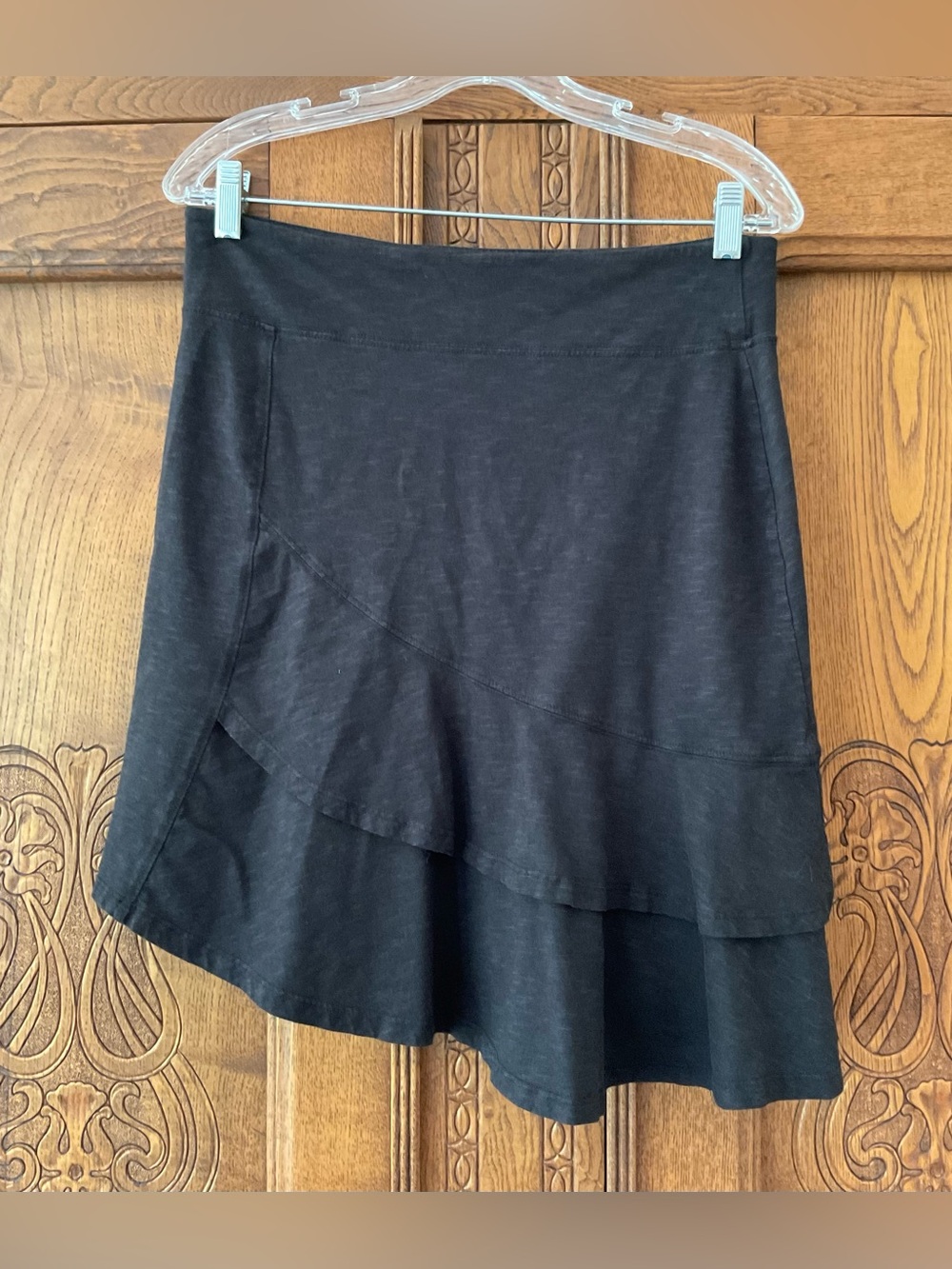 Horny Toad ‘Samba’ Scallop Asymmetrical Hem Double Layer Pull-On Skirt Size S - Picture 2 of 8